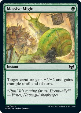 Massive Might (VOW) #208 Common (Lightly Played) Innistrad: Crimson Vow Magic: 2021