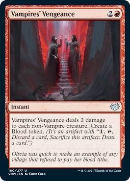 Vampires Vengeance (VOW) #180 Uncommon (Lightly Played) Innistrad: Crimson Vow Magic: 2021