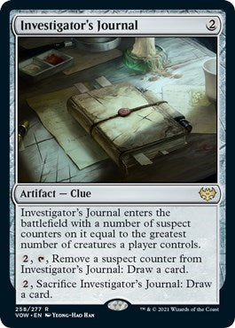 Investigators Journal (VOW) #258 Rare (Lightly Played) Innistrad: Crimson Vow Magic: The Gathering: 2021