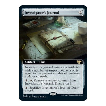 Investigator's Journal (Extended Art) (VOW) #396 Rare (Near Mint) Innistrad: Crimson Vow Magic: The Gathering: 2021