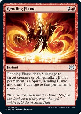 Rending Flame (VOW) #175 Uncommon (Lightly Played) Innistrad: Crimson Vow Magic: The Gathering: 2021