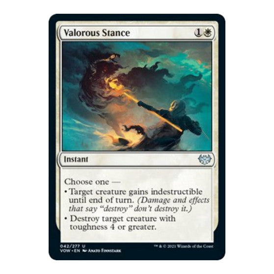 Valorous Stance (VOW) #42 Uncommon Innistrad: Crimson Vow Magic: The Gathering: 2021