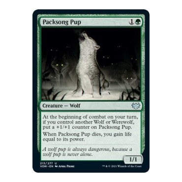 Packsong Pup (VOW) #213 Uncommon Innistrad: Crimson Vow Magic: The Gathering: 2021