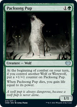 Packsong Pup (VOW) #213 Uncommon (Lightly Played) Innistrad: Crimson Vow Magic: The Gathering: 2021