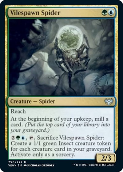 Vilespawn Spider (VOW) #250 Uncommon (Lightly Played) Innistrad: Crimson Vow Magic: The Gathering: 2021
