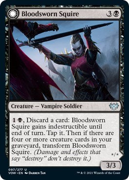 Bloodsworn Squire (VOW) #97 Uncommon (Lightly Played) Innistrad: Crimson Vow Magic: 2021