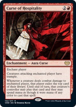 Curse of Hospitality (VOW) #152 Rare (Moderately Played) Innistrad: Crimson Vow Magic: The Gathering: 2021