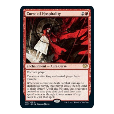 Curse of Hospitality (VOW) #152 Rare (Moderately Played) Innistrad: Crimson Vow Magic: The Gathering: 2021