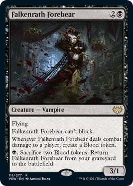 Falkenrath Forebear (VOW) #111 Rare (Near Mint) Innistrad: Crimson Vow Magic: The Gathering: 2021
