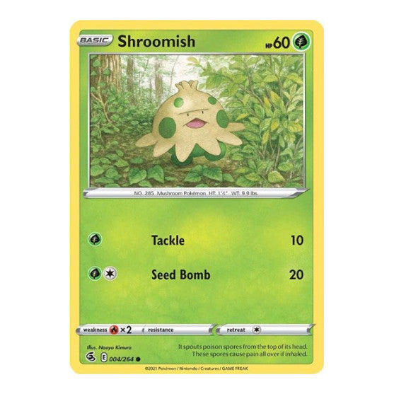 Shroomish (SWSH08) #004/264 Common (Moderately Played) SWSH08: Fusion Strike Pokemon: 2021