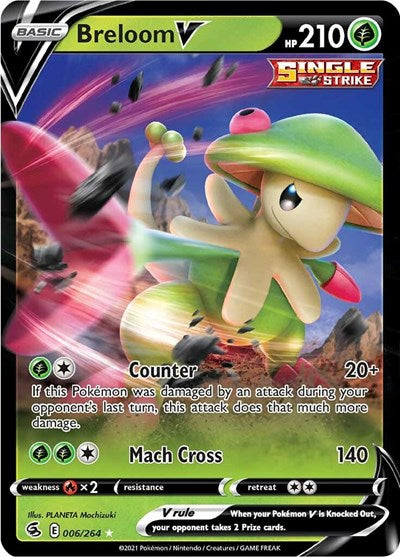 Breloom V (SWSH08) #006/264 Ultra Rare (Holofoil Near Mint) SWSH08: Fusion Strike Pokemon: 2021