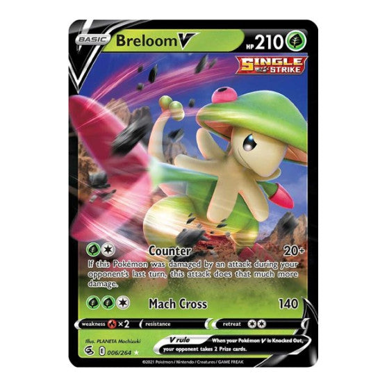 Breloom V (SWSH08) #006/264 Ultra Rare (Holofoil Near Mint) SWSH08: Fusion Strike Pokemon: 2021