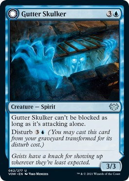 Gutter Skulker (VOW) #62 Uncommon (Lightly Played) Innistrad: Crimson Vow Magic: The Gathering: 2021
