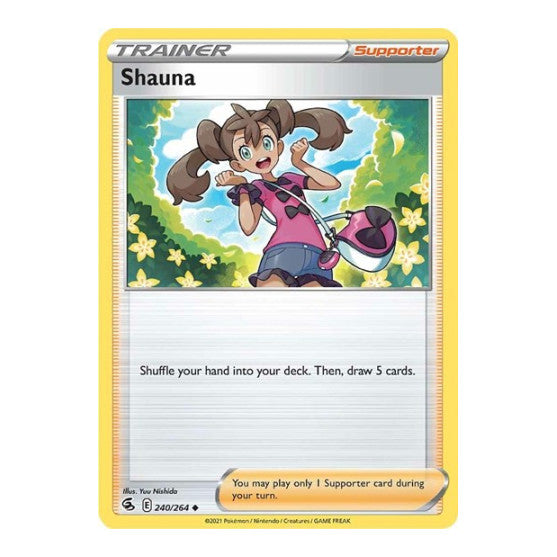 Shauna (SWSH08) #240/264 Uncommon (Reverse Holofoil Moderately Played) SWSH08: Fusion Strike Pokemon: 2021