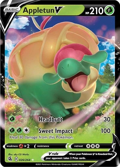 Appletun V (SWSH08) #026/264 Ultra Rare (Holofoil Near Mint) SWSH08: Fusion Strike Pokemon: 2021