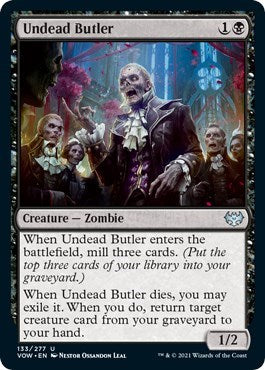 Undead Butler (VOW) #133 Uncommon (Lightly Played) Innistrad: Crimson Vow Magic: The Gathering: 2021