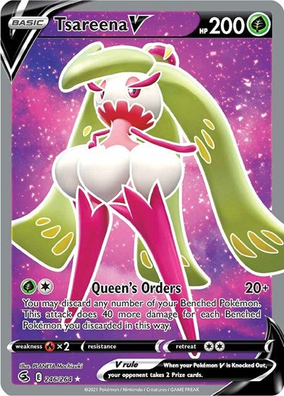 Tsareena V Full Art (SWSH08) #246/264 Ultra Rare (Holofoil Near Mint) SWSH08: Fusion Strike Pokemon: 2021