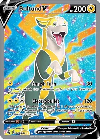 Boltund V Full Art (SWSH08) #249/264 Ultra Rare (Holofoil Near Mint) SWSH08: Fusion Strike Pokemon: 2021