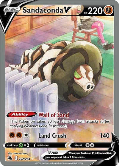 Sandaconda V Alternate Full Art (SWSH08) #252/264 Ultra Rare (Holofoil Near Mint) SWSH08: Fusion Strike Pokemon: 2021