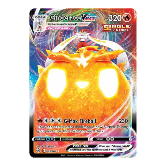 Cinderace VMAX (SWSH08) #045/264 Ultra Rare SWSH08: Fusion Strike Pokemon: 2021