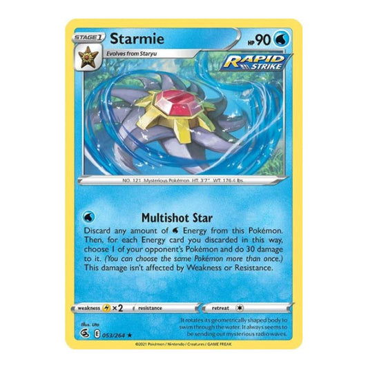 Starmie (SWSH08) #053/264 Holo Rare SWSH08: Fusion Strike Pokemon: 2021