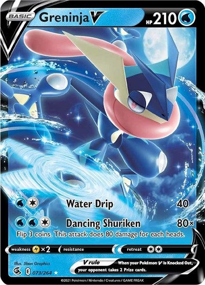 Greninja V (SWSH08) #073/264 Ultra Rare (Holofoil Near Mint) SWSH08: Fusion Strike Pokemon: 2021