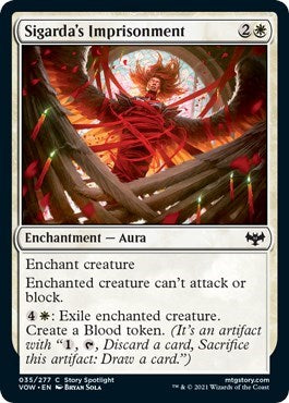 Sigardas Imprisonment (VOW) #35 Common (Lightly Played) Innistrad: Crimson Vow Magic: 2021