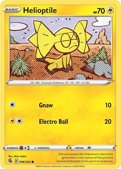 Helioptile (SWSH08) #098/264 Common (Lightly Played) SWSH08: Fusion Strike Pokemon: 2021
