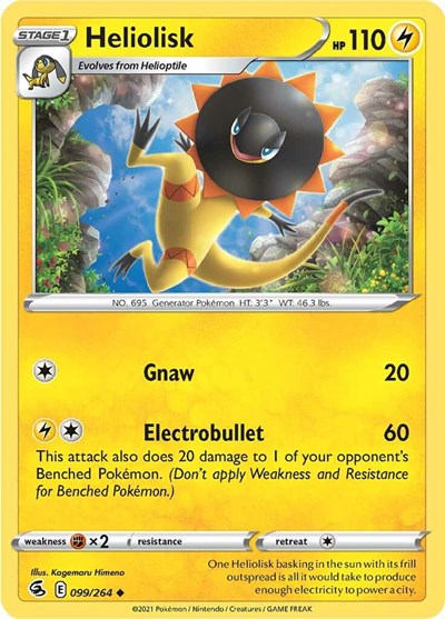 Heliolisk (SWSH08) #099/264 Uncommon (Reverse Holofoil Lightly Played) SWSH08: Fusion Strike Pokemon: 2021