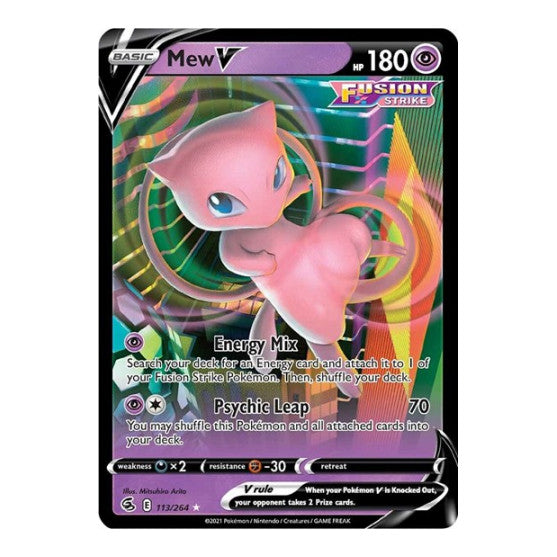 Mew V (SWSH08) #113/264 Ultra Rare SWSH08: Fusion Strike Pokemon: 2021