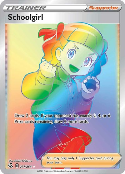 Schoolgirl Secret (SWSH08) #277/264 Secret Rare (Holofoil Near Mint) SWSH08: Fusion Strike Pokemon: 2021