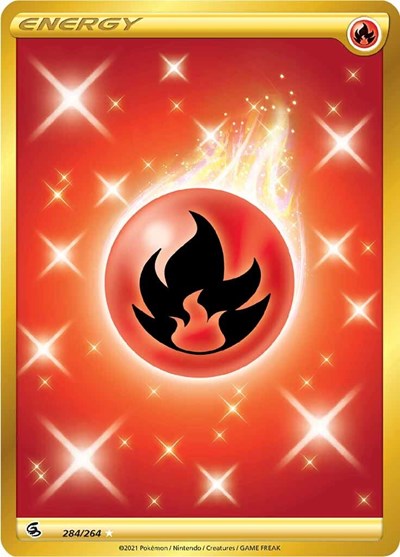 Fire Energy Secret (SWSH08) #284/264 Secret Rare (Holofoil Near Mint) SWSH08: Fusion Strike Pokemon: 2021