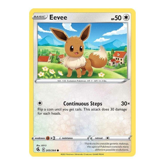 Eevee (SWSH08) #205/264 Common (Lightly Played) SWSH08: Fusion Strike Pokemon: 2021
