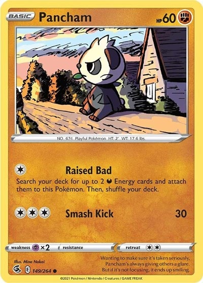 Pancham (SWSH08) #149/264 Common (Reverse Holofoil Near Mint) SWSH08: Fusion Strike Pokemon: 2021