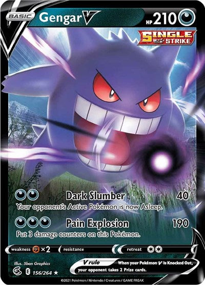 Gengar V (SWSH08) #156/264 Ultra Rare SWSH08: Fusion Strike Pokemon: 2021