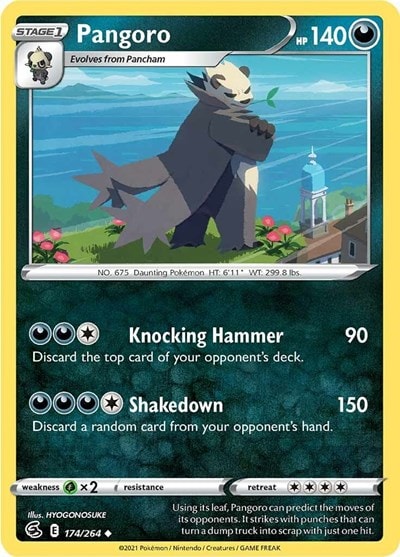 Pangoro (SWSH08) #174/264 Uncommon (Reverse Holofoil Near Mint) SWSH08: Fusion Strike Pokemon: 2021