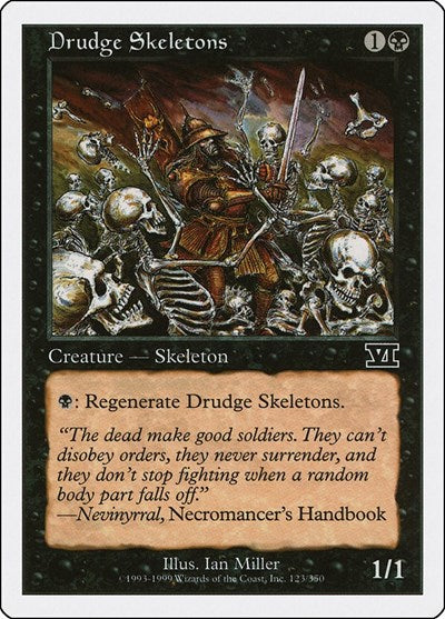 Drudge Skeletons (6ED) #123 Common (Lightly Played) Classic Sixth Edition Magic: The Gathering: 1999