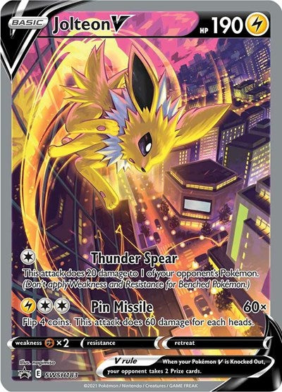 Jolteon V SWSH183 (SWSD) #SWSH183 Promo (Holofoil Lightly Played) SWSH: Sword & Shield Promo Cards Pokemon: 2019