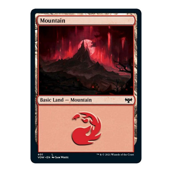 Mountain 401 (VOW) #401 Land (Foil Lightly Played) Innistrad: Crimson Vow Magic: The Gathering: 2021