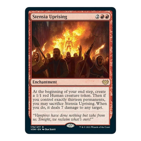 Stensia Uprising (VOW) #178 Rare (Lightly Played) Innistrad: Crimson Vow Magic: The Gathering: 2021