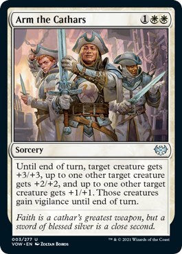 Arm the Cathars (VOW) #3 Uncommon (Lightly Played) Innistrad: Crimson Vow Magic: The Gathering: 2021