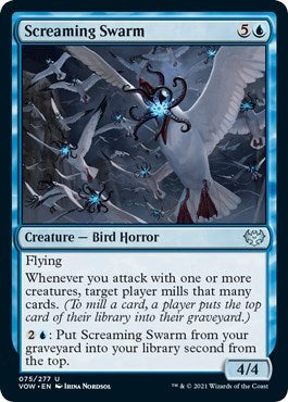 Screaming Swarm (VOW) #75 Uncommon (Lightly Played) Innistrad: Crimson Vow Magic: 2021