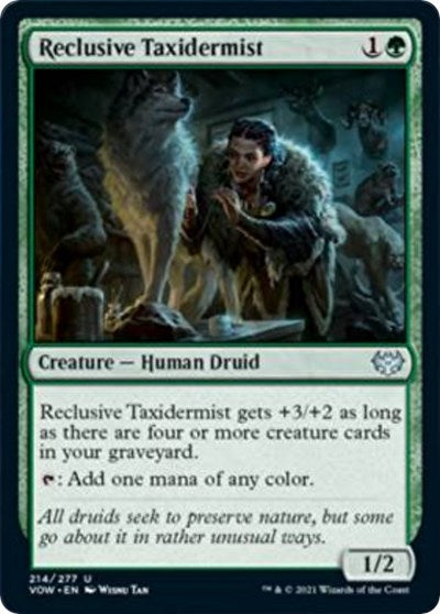 Reclusive Taxidermist (VOW) #214 Uncommon (Lightly Played) Innistrad: Crimson Vow Magic: The Gathering: 2021