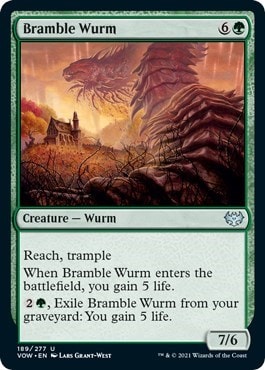 Bramble Wurm (VOW) #189 Uncommon (Lightly Played) Innistrad: Crimson Vow Magic: The Gathering: 2021