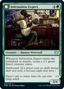 Infestation Expert (VOW) #206 Uncommon (Lightly Played) Innistrad: Crimson Vow Magic: The Gathering: 2021