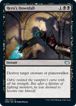 Heros Downfall (VOW) #120 Uncommon (Lightly Played) Innistrad: Crimson Vow Magic: The Gathering: 2021