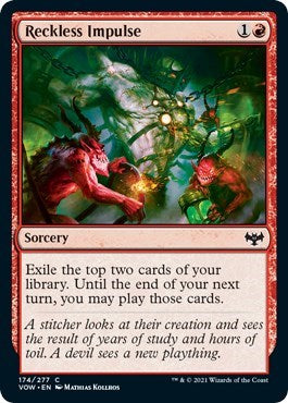 Reckless Impulse (VOW) #174 Common (Lightly Played) Innistrad: Crimson Vow Magic: The Gathering: 2021