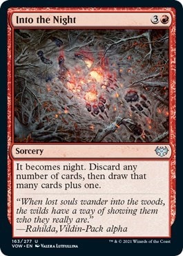 Into the Night (VOW) #163 Uncommon (Lightly Played) Innistrad: Crimson Vow Magic: The Gathering: 2021