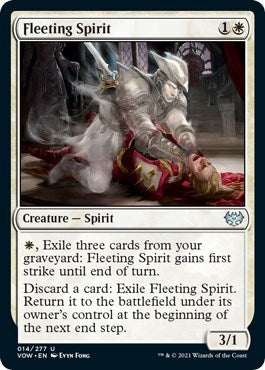 Fleeting Spirit (VOW) #14 Uncommon (Moderately Played) Innistrad: Crimson Vow Magic: The Gathering: 2021