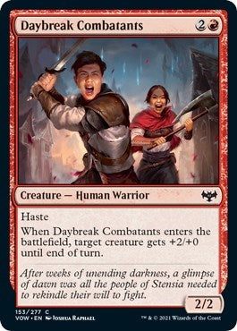 Daybreak Combatants (VOW) #153 Common (Lightly Played) Innistrad: Crimson Vow Magic: The Gathering: 2021
